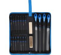 Brilliant Tools – Jeu de limes avec brosse à lime – 19 pcs
