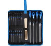 Brilliant Tools Brilliant Tools Jeu de limes avec brosse à lime, 19 pcs Quantité:1