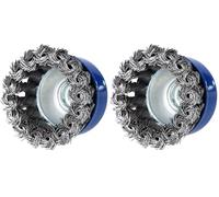 BRILLIANT TOOLS BT103103 Brosse boisseau, Ø 65 mm avec embout M14 x 2,0 mm [Powered by KS TOOLS] (Lot de 2)