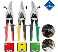 Brilliant Tools Jeu de ciseaux à levier pour passage de tôle, 3 pièces