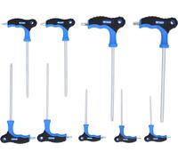 Brilliant Tools Jeu de clés mâles coudées percées Torx® à poignée en T, 9 pièces