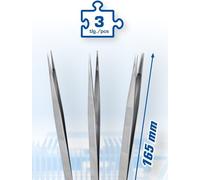 Brilliant Tools Jeu de pincettes, 3 pièces