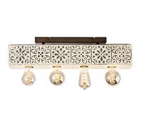 BRILLIANT Vagos plafonnier 4 flammes noir/blanc éclairage intérieur, plafonniers, décoratif | 4x A60, E27, 40W, convient aux lampes normales (non incluses) | A ++ | Convient aux lampes LED