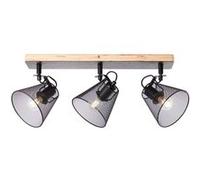 BRILLIANT Whole spot bar 3-flammes noir / couleur bois noir G