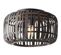 BRILLIANT Woodrow plafonnier 40cm bois foncé / noir noir G