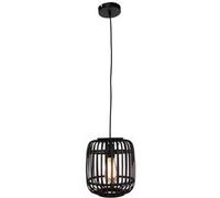 BRILLIANT Woodrow suspension 1 flamme 21cm bois foncé / noir noir G