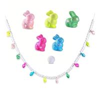 BrilliantJo Guirlande de Pâques avec lapins de Pâques multicolores de 1,6 m - Pompons pour table, fenêtre, cheminée, escalier, arbre de printemps, Pâques, maison, décoration de Pâques à suspendre