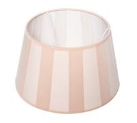 Brillibrum Abat-jour design abat-jour de table rayé avec motif à rayures pour douille de lampe E14 E27 rayures design lampe de table ovale rond tissu (Rond: 20 x 15 x 12 cm, beige - crème)