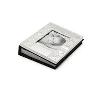 Brillibrum Album photo design pour bébé plaqué argent avec cadre photo pour 70 photos - 10 x 15 cm - Pour baptême, naissance, gravure - Tailles : sans gravure