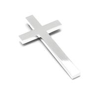 Brillibrum Design Crucifix en métal argenté croix murale argent Jésus croix décoration baptême cadeau décoration murale croix argentée croix murale