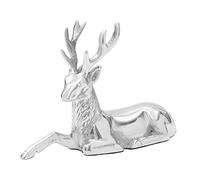 Brillibrum Design Grand Rayon déco cerf en Aluminium décorations de Noël Figurine argentée Renne en métal décoration cerf cerf Debout argenté (Varainte 5 : 14,5x6,5x21,4 cm)