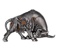 Brillibrum Design Steam Punk - Décoration mécanique - Look rétro industriel - Roue dentée - Figurine décorative - Argent - Punk - Sculpture d'art fantastique - Objet d'inventeur (variante 6)