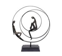 Brillibrum Sculpture d'amitié en polystone - Figurine décorative en métal - Couple d'amoureux - Décoration d'intérieur moderne