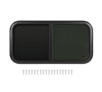 Brillixa Sliding Window, Universal Caravan Trailer RV, cadre en alliage en aluminium, panneau de fenêtre arrondi, fenêtre résistante aux UV avec écran d'es (Pour l'épaisseur du mur: 38 à 43 mm)
