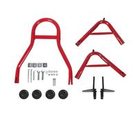 Brilluxa Béquille d'atelier, support de levage de moto, support de roue avant, levage de bobine de bras oscillant en acier de 600 lb pour le service et l'entretien de changement