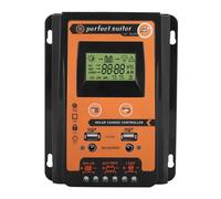Brilluxa Contrôleur Solaire MPPT 12 V 24 V, régulateur de Panneau Solaire à Suivi Automatique avec écran LCD, Double Port USB, écran LCD adapté pour Batterie inondée et Li scellée (50A)