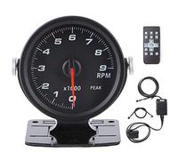 Brilluxa Jauge de tachymètre, compteur de régime de voiture de course, instrument mécanique Cammus 60 mm 9000 tr/min, groupe de jauge teinté OBD2 17 couleurs