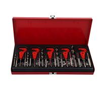 Brilluxa Kit de réparation de filetage, outil de refiletage, réparation de boulons endommagés compatible avec voiture automobile, ensemble métrique 131 pièces M5 M6 M8 M10 M12