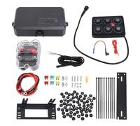 Brilluxa Panneau de commutation, boîtier de commande à 6 gangs, DC 12 V à 24 V RVB, système de relais de circuit étanche IP68 à gradation automatique pour voiture camion UTV ATV