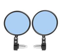 Brilluxa rétroviseur, guidon moto miroir pliable anti éblouissement compatible avec les motos universelles, 2pcs en alliage d'aluminium guidon miroir de remplacement