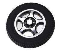 Brilluxa Roue gonflable, roue en caoutchouc de 14 pouces avec trou de fixation de 17 mm et roulement de charge de 150 kg, roue antidérapante 3,00-8 pour connecteur de chariot à main
