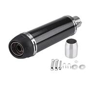 Brilluxa Silencieux, silencieux d’échappement moto 51 mm pot d’échappement fibre de carbone avec DB killer amovible type slip-on pour tuyau d’échappement moto arrière