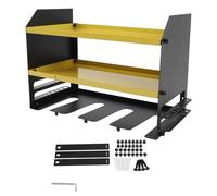 Brilluxa Support de rangement pour perceuse électrique, organiseur mural à 3 niveaux pour outils électriques, peut contenir 4 perceuses, étagère d'atelier de garage