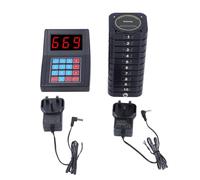 Brilluxa Système d'appel, système de pagination sans fil avec vibrations sonores et alertes flash, 10 téléavertisseurs clients pour une couverture étendue du restaurant