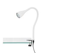 Briloner 2762-016P, spot, lampe de bureau pince LED, liseuse, flexible, Métal, GU10, 3 W, Blanc, 1 Unité (Lot de 1)