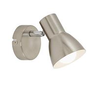 BRILONER 2860-012 Applique Mural, Spots Orientables et Pivotants, 1x E14, Max. 25 Watt, Nickel Mat, 80x130mm (DxA), Métal, W