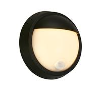 BRILONER - Applique LED à pile avec détecteur de mouvement, détecteur crépusculaire, minuterie 20 secondes, lampe d'extérieur, spot LED d'extérieur, applique d'extérieur, 17 x 7 cm, noir