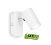 BRILONER - Classe énergétique A Applique LED intérieure, orientable, Ultra Efficient, env. 50.000h de lumière, lampe de lecture, applique de salon, lampe murale chambre, blanc