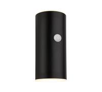 BRILONER - Applique murale extérieure avec détecteur de mouvement, sans fil et dimmable, IP44, USB-C, lumière 3000 K avec mémoire, lampe murale sans fil, lampe exterieure, 7 x 8,5 x 15,5 cm, noir