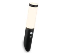 BRILONER - Applique murale extérieure avec détecteur de mouvement, sans fil et dimmable, IP44, USB-C, lumière 3000 K avec mémoire, lampe murale sans fil, lampe exterieure, 6 x 6,5 x 35 cm, noir