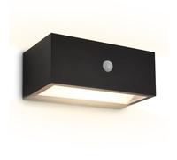 BRILONER - Applique murale extérieure avec détecteur de mouvement, sans fil et dimmable, IP44, USB-C, lumière 3000 K avec mémoire, lampe murale sans fil, lampe exterieure, 18,5 x 9,5 x 7,5 cm, noir