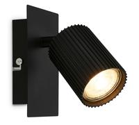 BRILONER - Applique murale intérieure orientable, douille GU10, max. 9 W, applique murale, chambre, appliques, lampe chambre, 13 x 8 x 9 cm, Noir