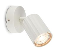 BRILONER - Applique murale intérieure, orientable, GU10, max. 9W, applique murale, applique murale chambre, lampe murale, 8x8,5 cm, blanc ancien