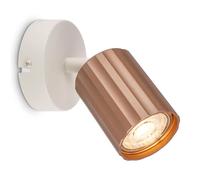BRILONER - Applique murale intérieure, orientable, GU10, max. 9W, applique murale, applique murale chambre, lampe murale, appliques, 8x8,5 cm, coffee