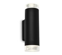 BRILONER - Applique murale LED d'extérieur, lampe murale LED noire, IP44 protection contre les éclaboussures, lumière 4000K blanc neutre, GU10 incl.