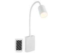 BRILONER Applique murale LED, sans fil, variateur tactile, recharge USB-C | lampe de lecture, lampe de chevet, intensité variable, rechargeable, lampe murale, 70x45x510mm, dimmable, lumière blanc chaud