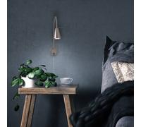 Briloner Applique murale LED Tusa, gris, Chambre à coucher, Métal, Moderne, Applique Murale LED