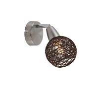 Briloner Applique Murale Plafonnier Spot Nickel Mat/Braun 5,5W E14 Inclinable