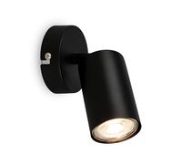 BRILONER - Applique réglable pour l'intérieur, douille GU10, max. 9 W, lampe de lecture, lampe de salon, lampe murale, lampe de cuisine, lampe de couloir, applique murale, Noir