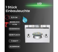 Briloner Attach LED Downlight plafonnier aluminium verre