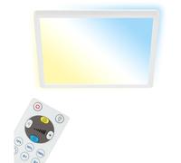 Briloner - Cct Led Panel Leuchten Slim, 18 W, 2400 Lm, Ip20, Blanc, Plastique, Dimmable, Avec Télécommande, Cct, 29,3 X 29,3 X 2,8 Cm