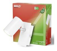 BRILONER - Classe énergétique A Applique LED intérieure, orientable, Ultra Efficient, env. 50.000h de lumière, lampe de lecture, applique de salon, lampe murale chambre, blanc