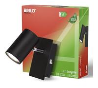 BRILONER - Classe énergétique A Applique LED intérieure, orientable, Ultra Efficient, env. 50.000h de lumière, lampe de lecture, applique de salon, lampe de couloir, noir