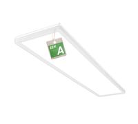 BRILONER - Classe énergétique A Plafonnier LED 98cm Ultra Efficient, plat, lumière indirecte, lampe LED, plafonnier LED, lampe de salon, panneau LED, lampe de cuisine, éclairage, 98x20x3 cm, blanc