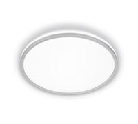 BRILONER - Classe énergétique A Plafonnier LED Efficient avec 8,5W à 1800lm, env. 50.000h de lumière, lumière indirecte, lampe de salon, panneau LED, lampe de cuisine, 33x6 cm, chrome mat