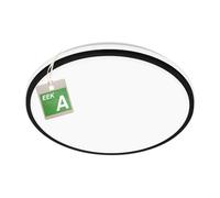 BRILONER - Classe énergétique A Plafonnier LED Efficient avec 8,5W à 1800lm, env. 50.000h de lumière, lumière indirecte, plafonnier LED, lampe de salon, panneau LED, lampe de cuisine, 33x6 cm, noir